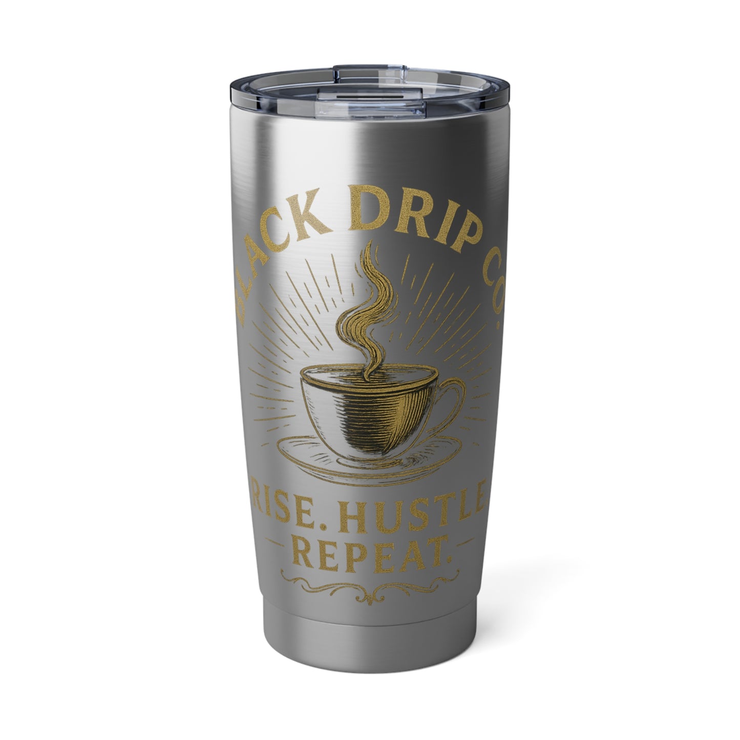 Rise, Hustle, Repeat 20oz Tumbler - Perfect for Coffee Lovers, Travel Mugs, Motivational Gifts, Durable Drinkware, Everyday Use