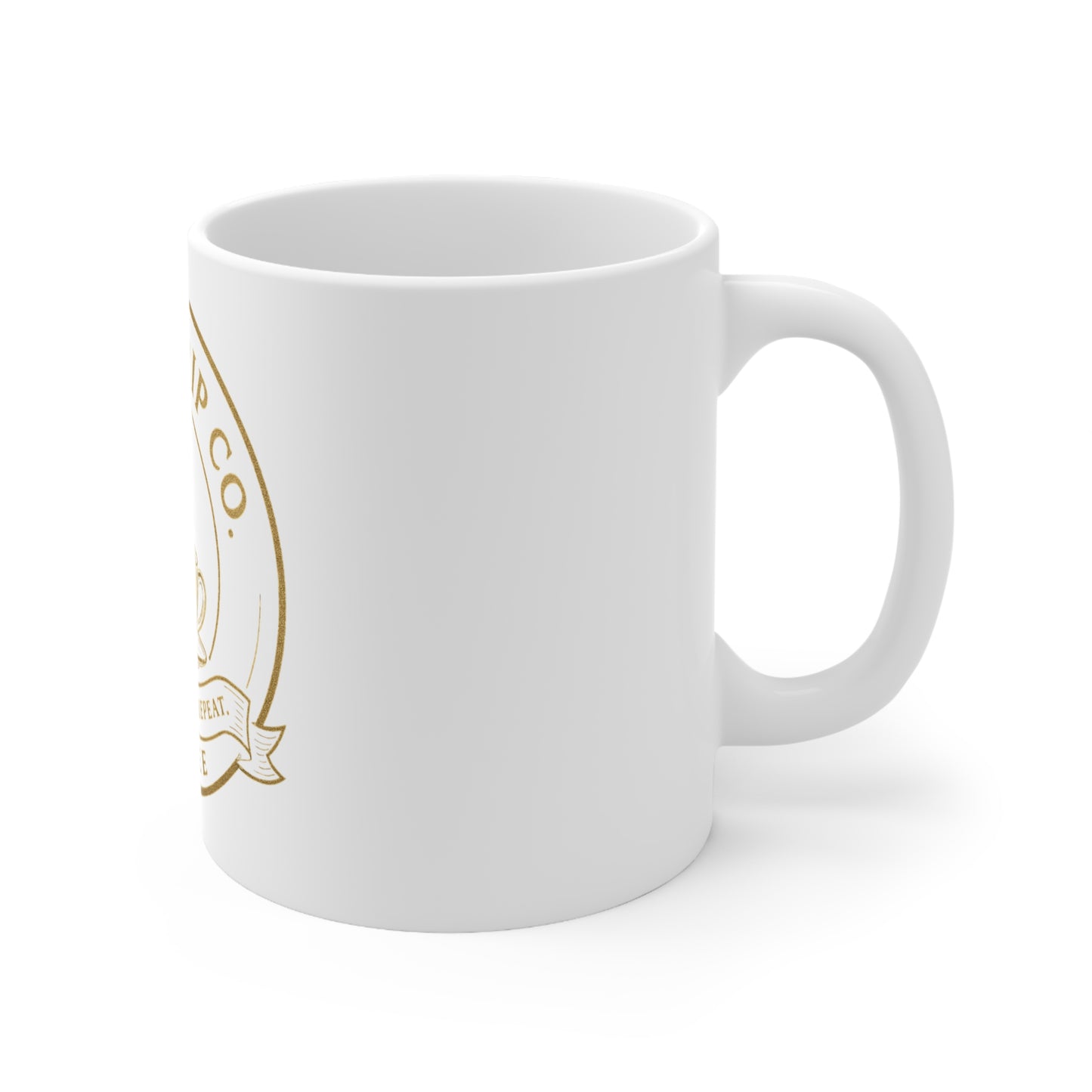 Coffee Mug with Inspirational Quote | Black Drip Co. | Gift for Coffee Lovers, Home Office Decor, Rise Hustle Repeat, Motivational Cup