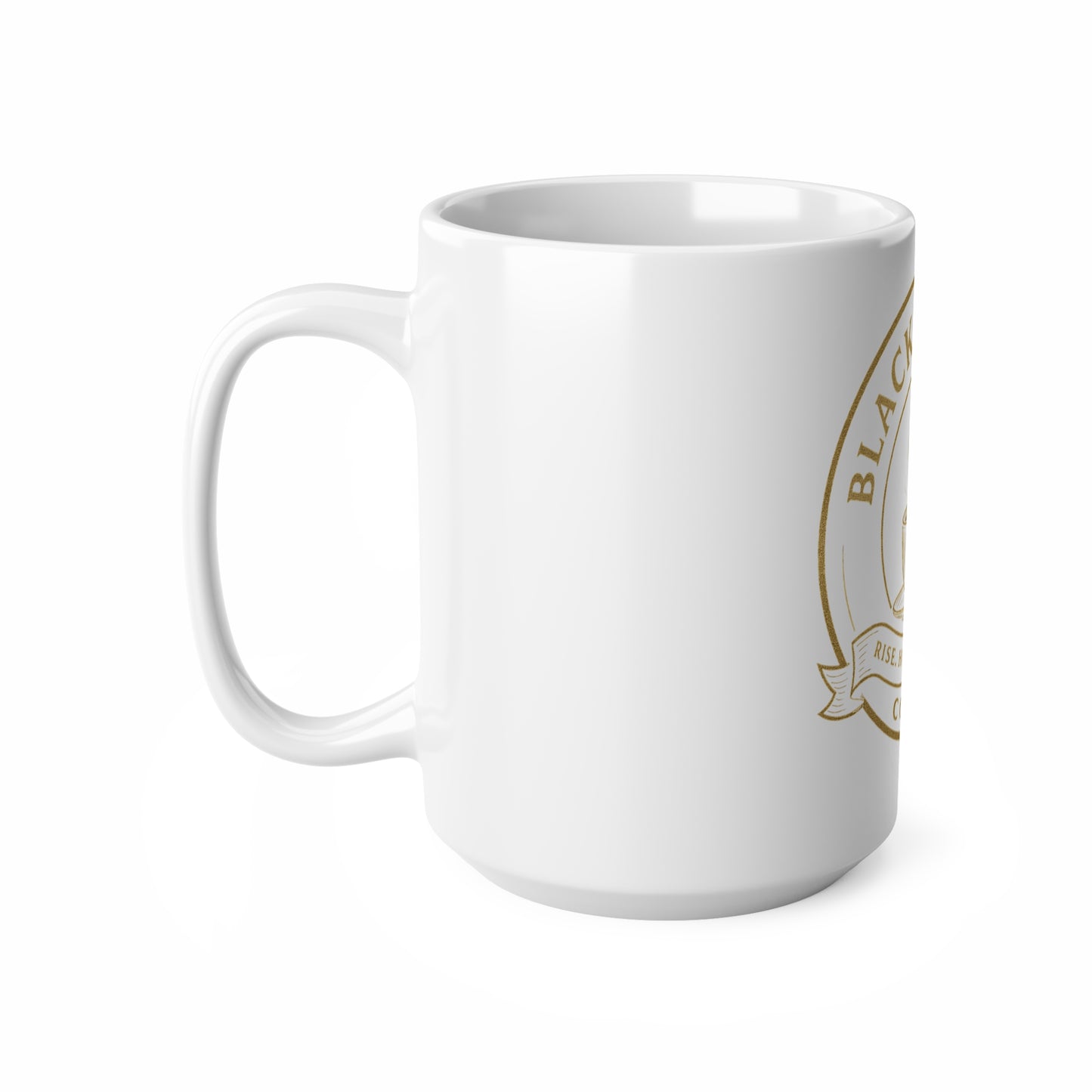 Coffee Mug with Inspirational Quote | Black Drip Co. | Gift for Coffee Lovers, Home Office Decor, Rise Hustle Repeat, Motivational Cup