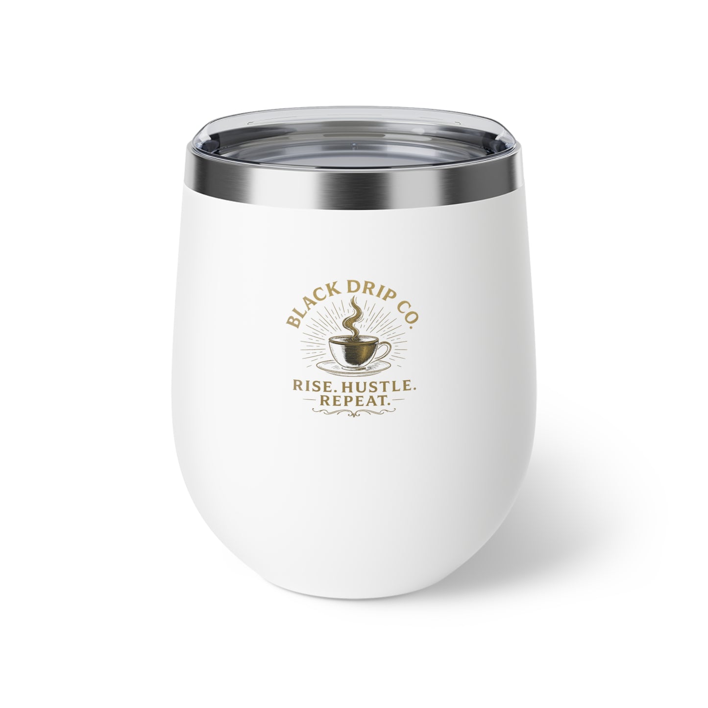 Black Drip Co. Insulated Coffee Cup, Rise Hustle Repeat Mug, Travel Tumbler, Personalized Gift for Coffee Lovers, Office Accessories, [...]
