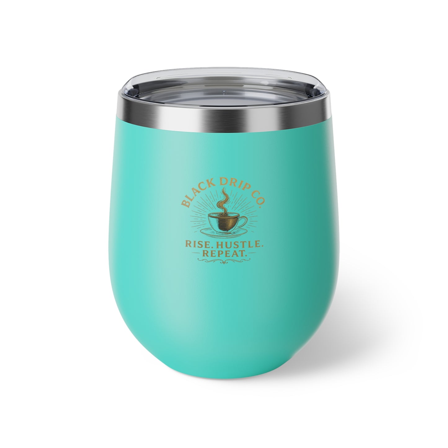 Black Drip Co. Insulated Coffee Cup, Rise Hustle Repeat Mug, Travel Tumbler, Personalized Gift for Coffee Lovers, Office Accessories, [...]
