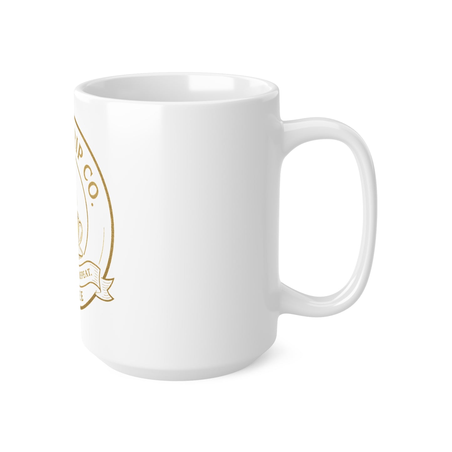 Coffee Mug with Inspirational Quote | Black Drip Co. | Gift for Coffee Lovers, Home Office Decor, Rise Hustle Repeat, Motivational Cup