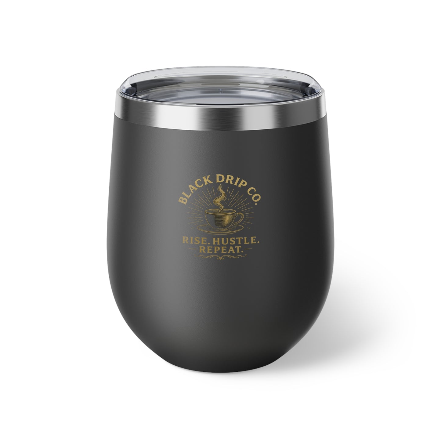 Black Drip Co. Insulated Coffee Cup, Rise Hustle Repeat Mug, Travel Tumbler, Personalized Gift for Coffee Lovers, Office Accessories, [...]