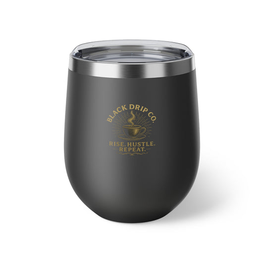 Black Drip Co. Insulated Coffee Cup, Rise Hustle Repeat Mug, Travel Tumbler, Personalized Gift for Coffee Lovers, Office Accessories, [...]